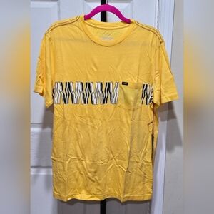 RVCA Yellow & Black Men's Graphic Tee Shirt